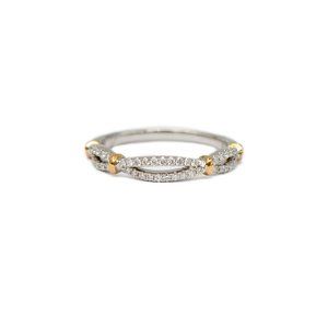18k Gold Double Diamond Wedding Ring